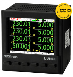 Power network meters with Ethernet Daisy and MQTT, BACNET/IP or MODBUS TCP/IP protocols