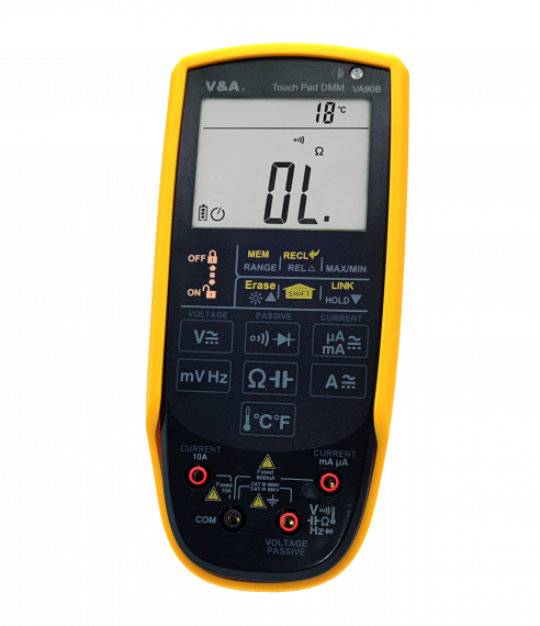 Multimeter with touch pad
