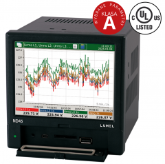 Analizator / rejestrator parametrów sieci ND45 z certyfikatem UL